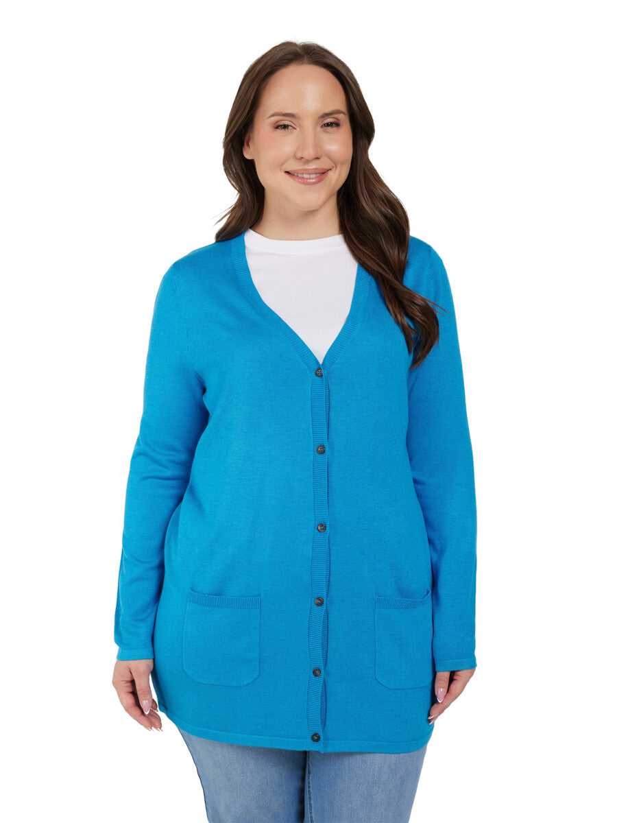 CISO Basic Cardigan Blithe Blue Melange