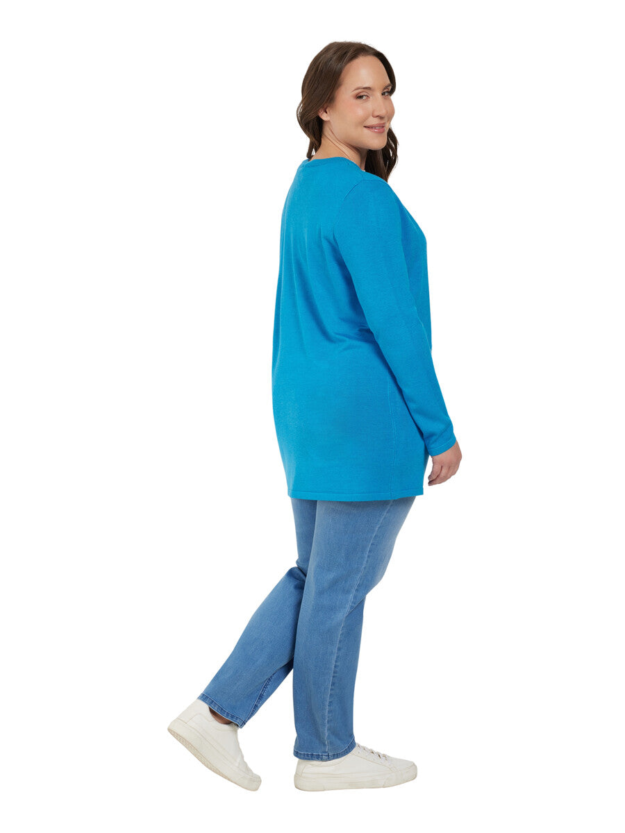 CISO Basic Cardigan Blithe Blue Melange