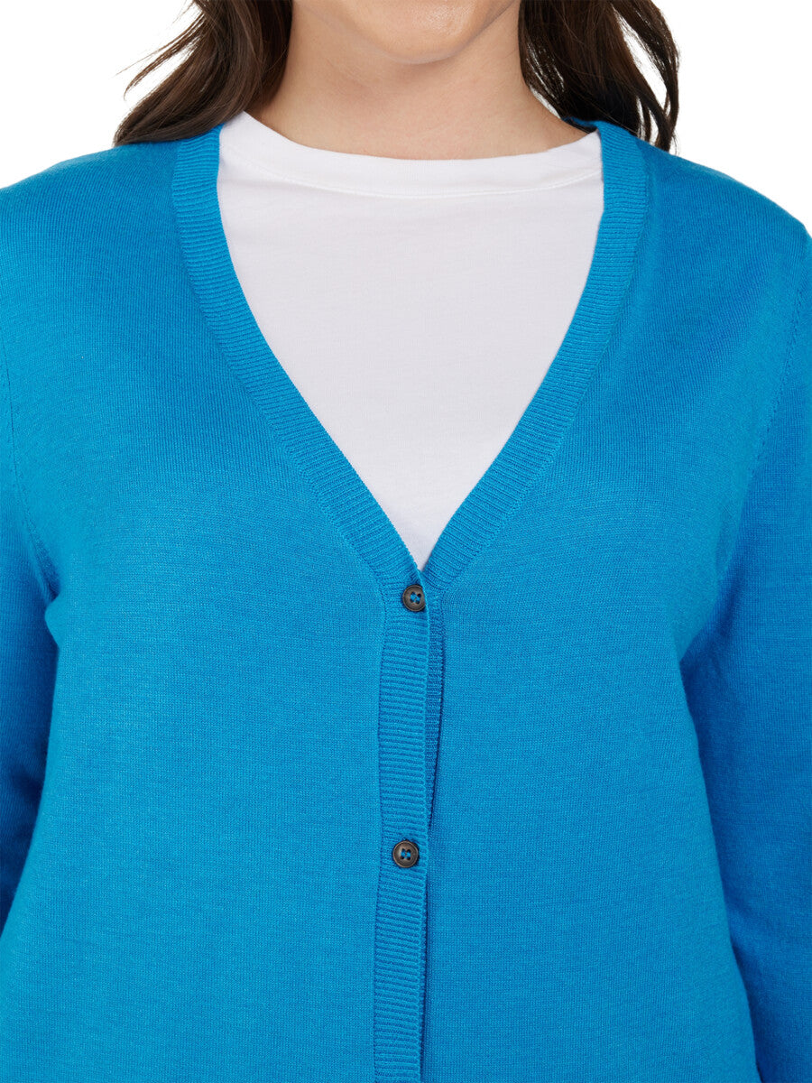 CISO Basic Cardigan Blithe Blue Melange