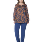 Ciso blouse bruin blauw