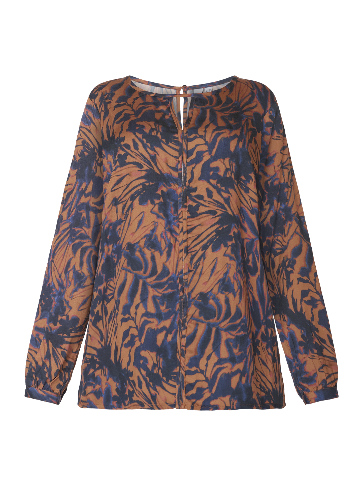 Ciso blouse bruin blauw