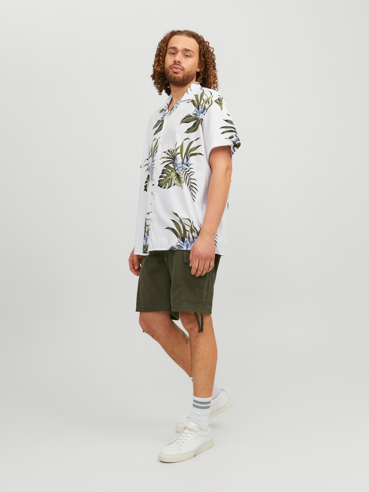 JACK&JONES JPSTMARLEY JJCARGO KORTE BROEK GROEN