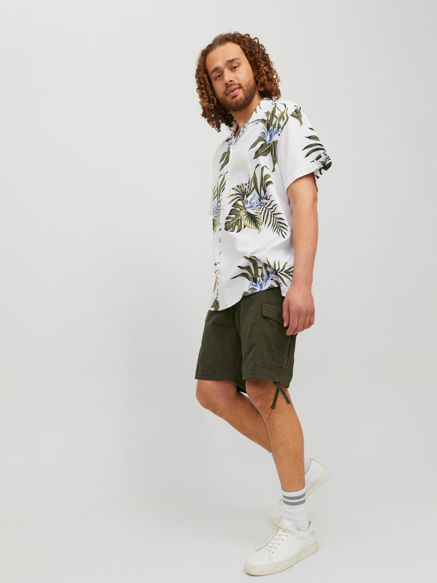 JACK&JONES JPSTMARLEY JJCARGO KORTE BROEK GROEN