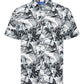 JACK&JONES  JORJOSHUA ARUBA AOP SHIRT BLAUW