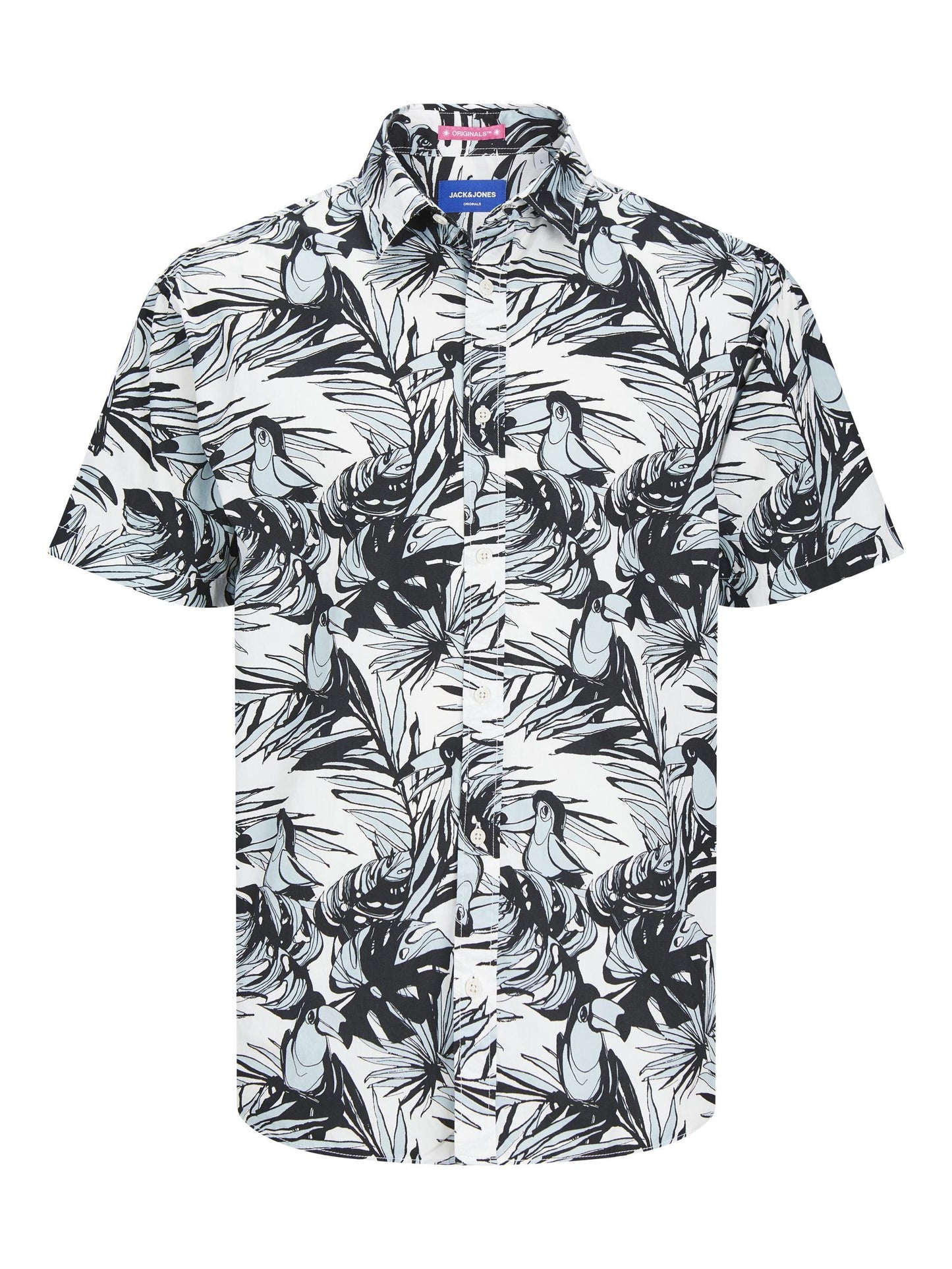 JACK&JONES  JORJOSHUA ARUBA AOP SHIRT BLAUW