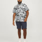 JACK&JONES  JORJOSHUA ARUBA AOP SHIRT BLAUW