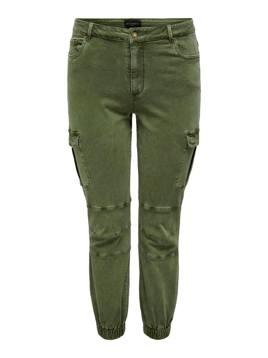 Only Carmakoma  CARMISSOURI REG ANK CARGO PANTS GROEN