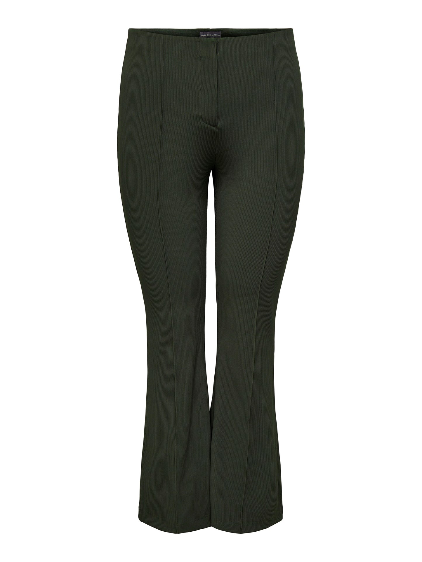 ONLY CARMAKOMA  CARSALLY HW RIB FLARED PIN PANT GRIJS/GROEN