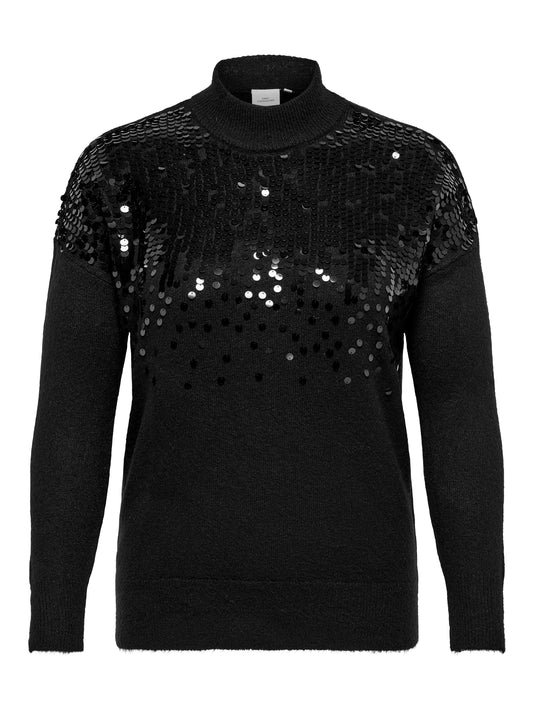 Only Carmakoma CARALBA LS SEQUINS HIGH NECK KNT