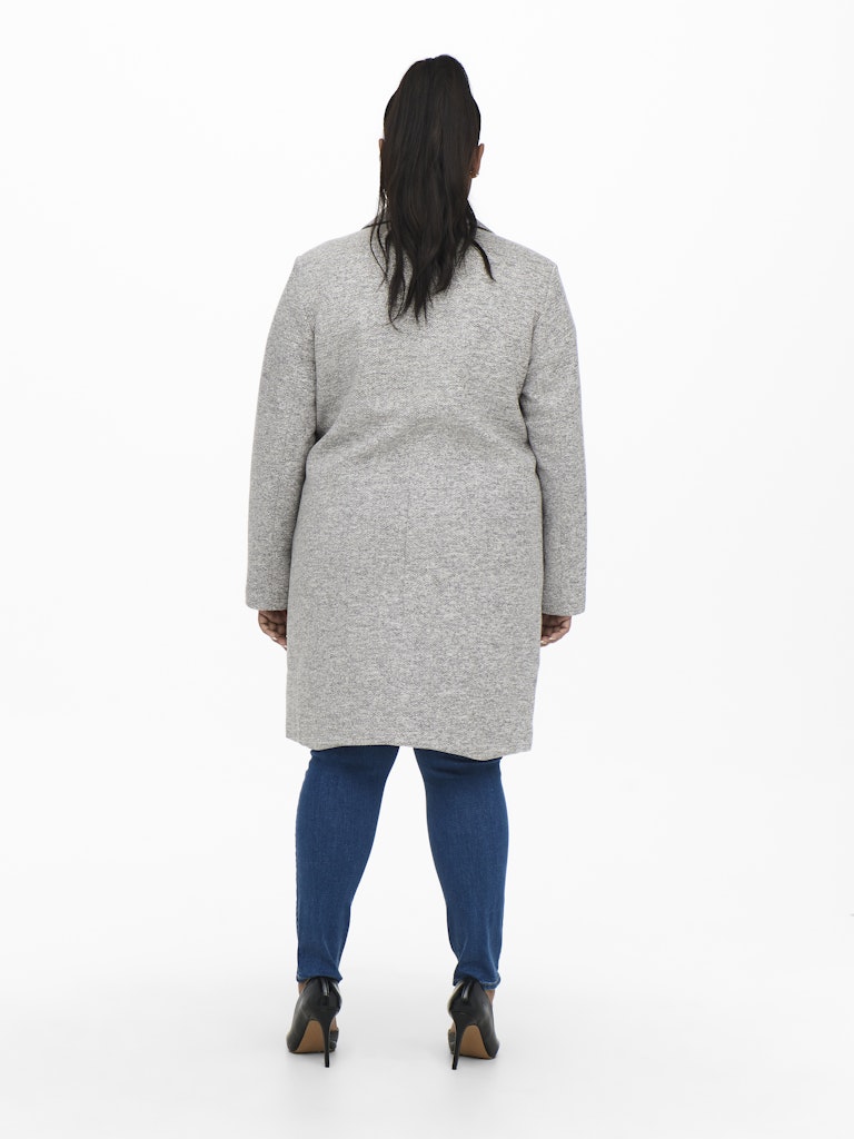 Only Carmakoma CARCARRIE MEL COAT OTW Light Grey Melange