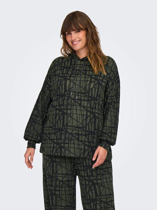 Only Carmakoma Caralba Amy Hoodie Groen