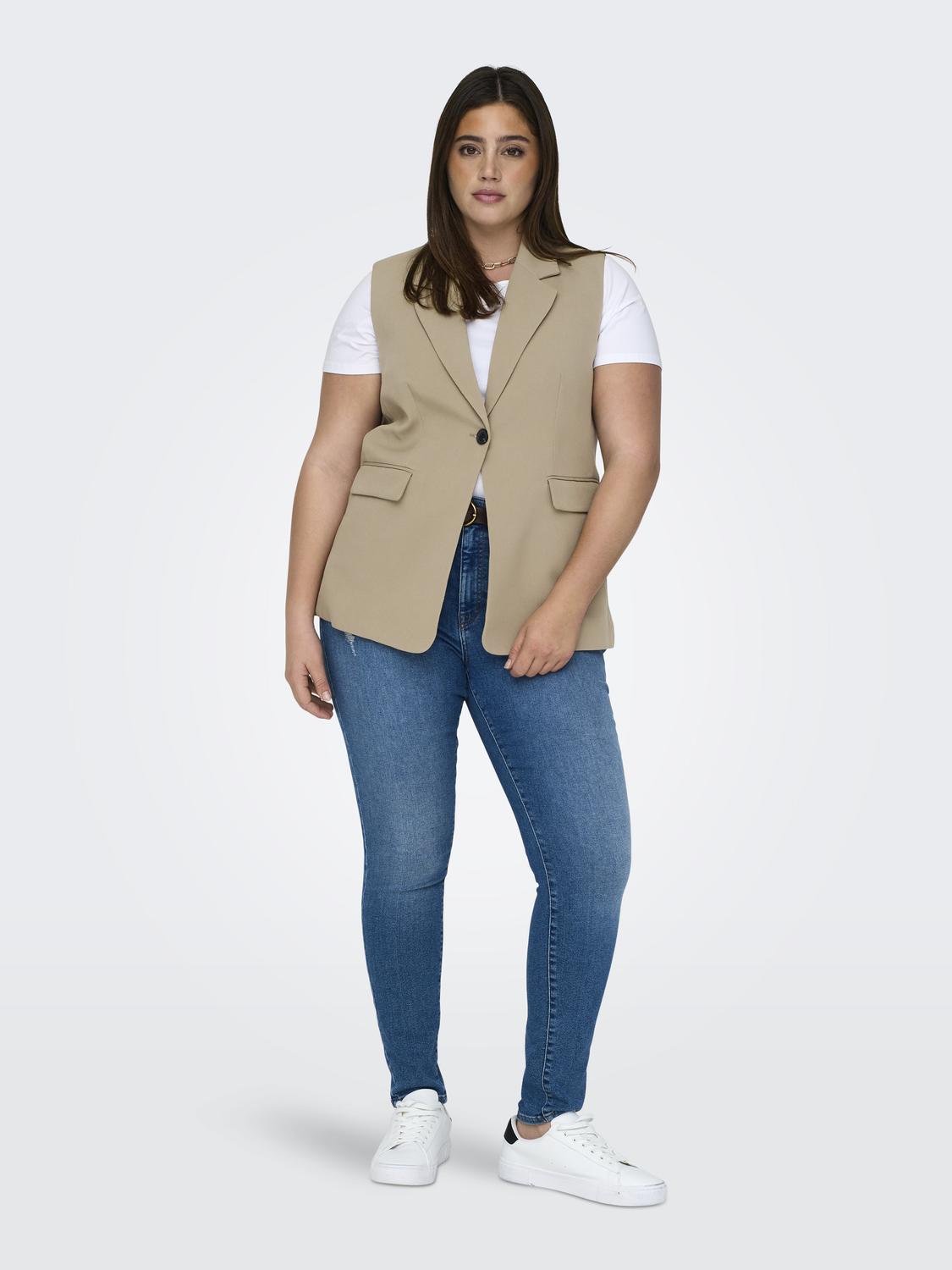 Only Carmakoma Carkendra-Astrid gilet medium bruin