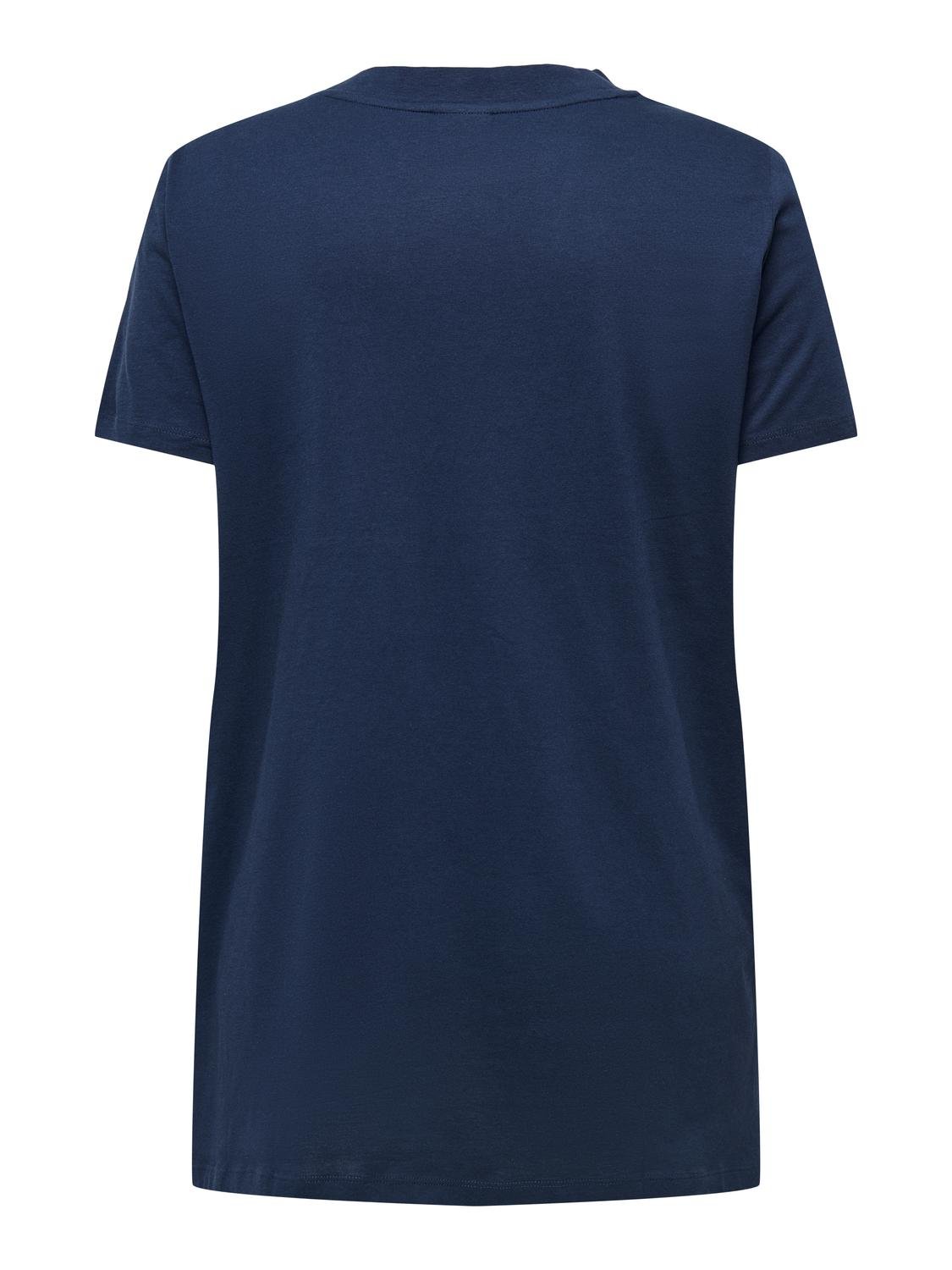 Only Carmakoma Carinez Long T-Shirt Blauw