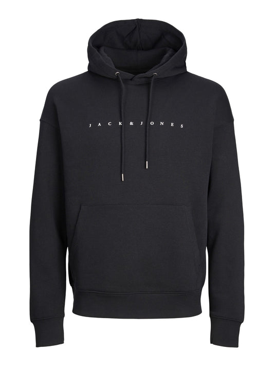 Jack & Jones JJESTAR Sweatshirt Hoody Zwart Plussize